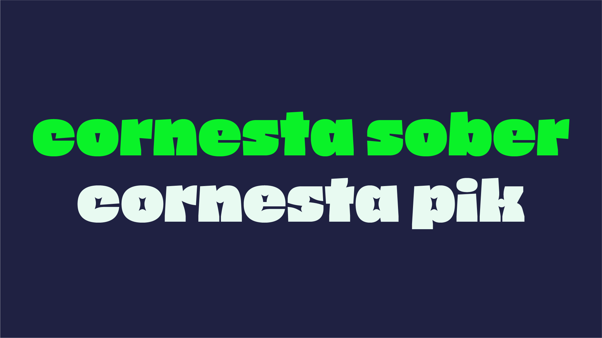Babelfont – Cornesta – Latin
