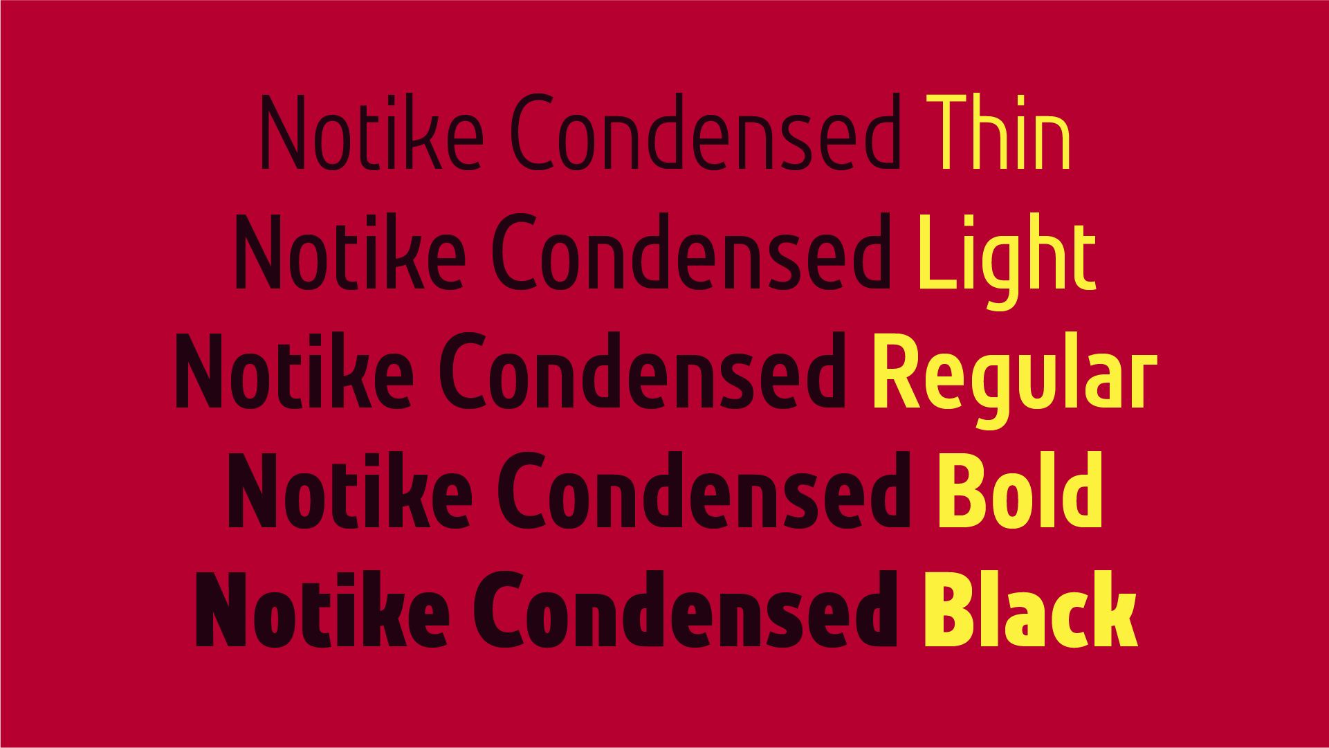 Babelfont – Notike – Latin