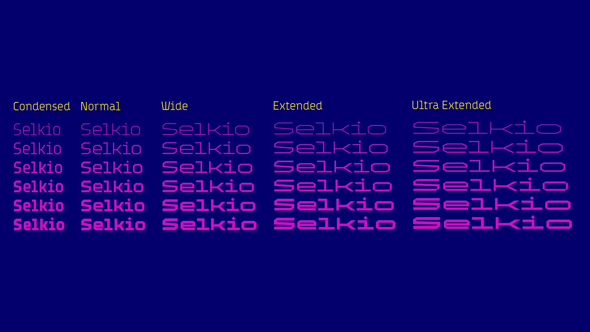 Babelfont – Selkio – Latin